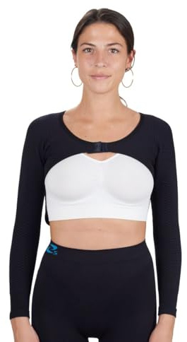 CzSalus Lipödem Lymphödem Straffende und schlank machende K2 Kompressions Ärmel (Schwarz, L/XL)