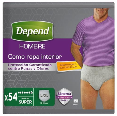 DEPEND Incontinence Pants Comfort Protect Male Large/X Large 54'S
