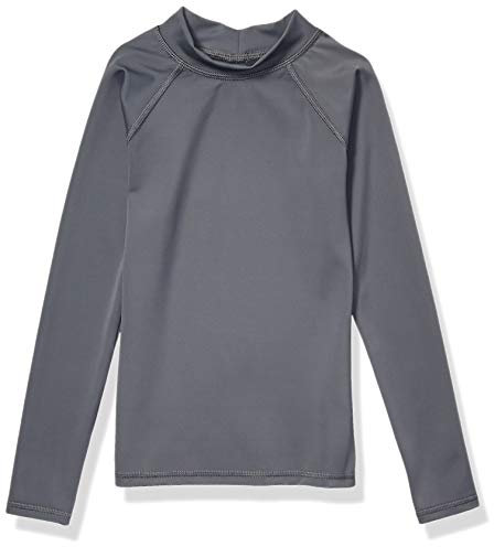 Amazon Essentials Jungen Langärmeliger Rashguard, Kohlegrau, 5 Jahre