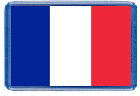 French Flag Fridge Magnet - Large Size (7cm x 4.5cm) - Gift Idea - Tourism