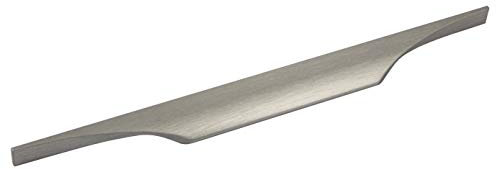 Gedotec Schrankgriff Aluminium Möbelgriff Vintage Griffleiste Edelstahl gebürstet - VIEFE | Schubladen-Griff Küche zum Schrauben | Küchengriff für Schranktüren | 1 Stück - Design Profilgriff BA 160 mm