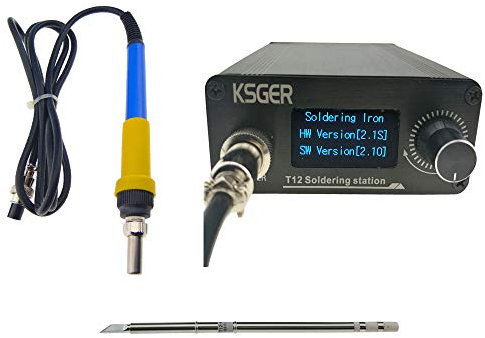 Honfitat V2.1S T12 Digitaler Temperaturregler Lötstation Elektrische Lötkolbenspitzen T12-K + 907 Griff