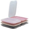 ENGELLAND - 6er Set stapelbare Aufschnitt-Boxen, Frischhaltedose, Aufschnittdose. Wurst Behälter. Ordnung im Kühlschrank - je 2x rosa, braun, beige, Maße 25 x 17 x 3.3 cm
