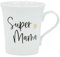Him & I® - Super Mama Tasse mit Echtgold Veredelung - Geschenk für Mami - 340 ml - Porzellan Tasse - Kaffeetasse - Kaffeebecher - Geschenkidee für die Mutti, beste Freundin & Kollegin