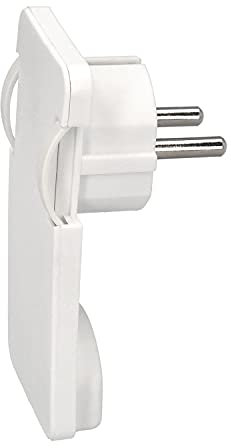 Clavija Enchufe Ultraplano 7 mm. con Asas De Extraccion 16 A - 250 V. Tras Muebles, 3 Cables, Toma Schuko