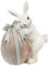 Clayre & Eef Dekoration, weißer Hase, die Ostereier, aus farbigem Kunstharz, Vintage-Stil, Maße 8 x 5 x 11 cm 6PR3564