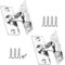 Saipor 2pcs 90 Degree Right Angle Door Lock Buckle Sliding Door Latch 304 Stainless Steel Safety Door Lock Bolt Sliding Door Lackock Latch Hasp for Wooden Door, Window, Closet, Barn (Silver)