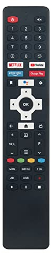 VINABTY Ersatz-Sprachfernbedienung kompatibel mit Karbonn Passend für Sharp | kompatibel mit Ecostar kompatibel mit Challenger TV kompatibel mit Vivax TV-32LE114T2S2 TV-43LE114T2S2