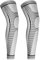 Rodillera Larga Deportiva Rodillera de Compresión Silicona Antideslizante Para ACJ, PCL, Desgarro Menisco, Artritis, Tenosinovitis, Hombres y Mujeres (gris, XL)