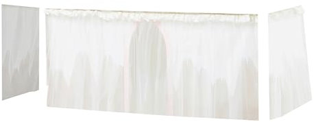 Hoppekids Winter-Wunderland Halbhochbettvorhang mit Tüll (90x200cm) inkl. Draht-Set und Haken für Kinderzimmer