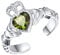 Claddagh Ring Damen Sterling Silber Irish Claddagh Ring Keltische Claddagh August Geburtsstein Ring Geschenke für Damen Mädchen