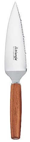 triangle Tortenmesser Sense - Tortenheber gezahnt, 18 cm Pflaumengriff | Gewinkelte Klinge, glatte & gesägte Seite – Schneiden und Heben in einem – Made in Solingen/Germany, im Geschenkkarton
