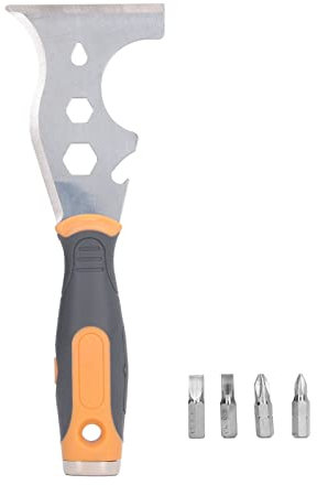 Raspador de Cuchillo para Masilla, Hoja de Acero Inoxidable 16 en 1, Herramienta de Raspador para Quitar Pintura, Cuchillo para Masilla Multifuncional para Interiores y Exteriores