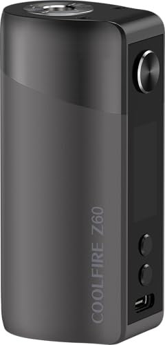 TVDC Coolfire Z60 Mod for Innokin Kits 60W 2500mAh 0.69 inch OLE Vape Mod, E-Cigarettes, 2ml Cartridge Capacity, No Nicotine (Gunmetal)