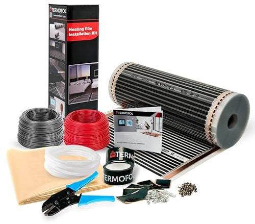 Komplettes Infrarot-Fußbodenheizung Heizfolien Set 80W/M²