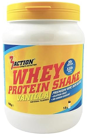 3ACTION WHEY PROTEIN SHAKE 450G VANILLE