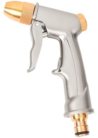 Pistola de Manguera Agua Jardín con Boquilla de Latón Completo, Rociador de Mano de Metal Pesado, Jardín Pistola de Agua de Alta Presión para Lavado Autos/Jardín Césped Riego