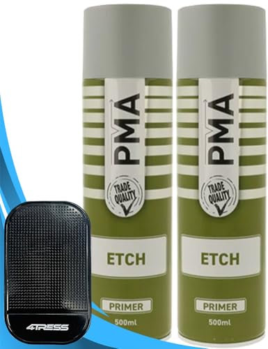 4TRESS PMA 2x Professional Grey Acid Etch Primer Aerosol Spray Paint 500mL Non-Slip Dash Mat(4T-PCPA1018)