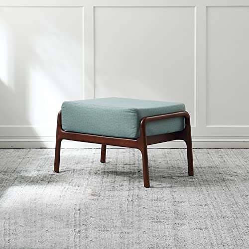 LHIKAGF Fußhocker Gummiholz Walnuss Hocker Luxus 67cm Nordic Echt Massiv Sofa Stuhl Tür Seite Schuhe Fußhocker Fußstütze Bank Fußhocker Fußstütze