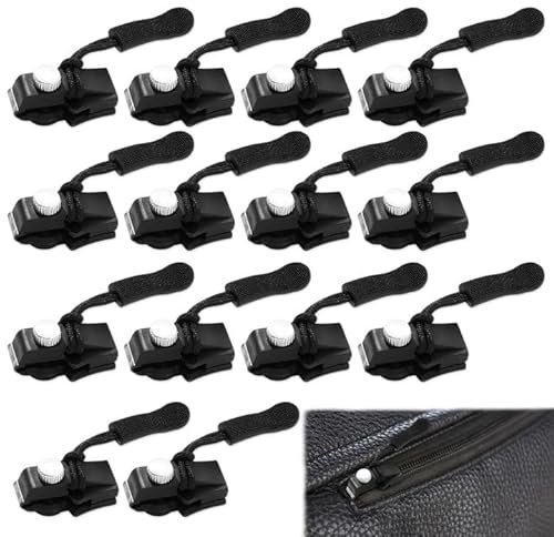 14 Pcs Reißverschluss Reparatur Set, Reißverschluss Zipper Reparatur Reißverschluss Kit Universal Instant Zipper Fix Sliding Teeth Screw Head, für Replacement Zip Slider for Jacket Backpack Luggage