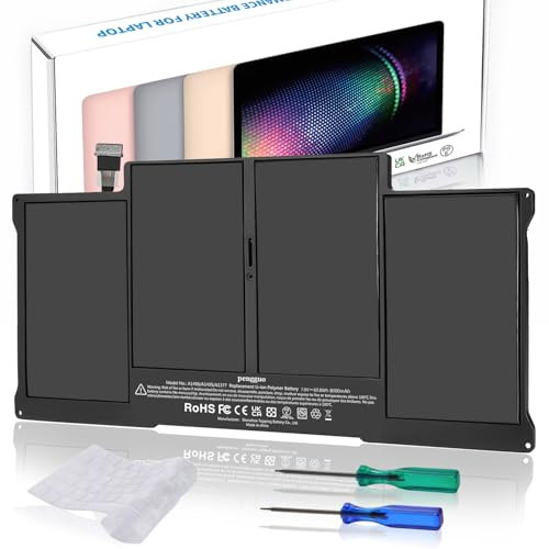 Akku für MacBook Air 13 Zoll A1466 (Mitte 2012, Mitte 2013, Anfang 2014, Anfang 2015, 2017), Ersatzakku für A1369 (Ende 2010, Mitte 2011) Akku Modell A1496 A1377 A1405 (höhere Kapazität) Y