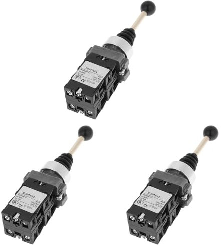 4-Position Joystick Controller Switch Spring Return Stick Control Replacement 3pc Black Set