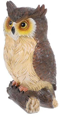 OFFSCH Garten-eulenskulptur Kleine Eulenstatue Stehende Eulenstatue Schreibtischdekor Kleine Eulenfigur Gartendekoration