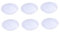POPETPOP Lot De 6 Soucoupes Rondes Blanches en Plastique pour Pots De Fleurs Et Cactus