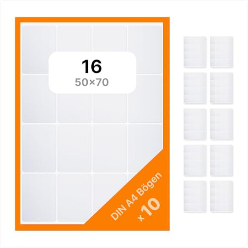 Barcodeetiketten Etikettenschutzfolie durchsichtig 160 Stck DGUV Prüfung Barcode Etikettenfolie transparente Aufkleber Strichcode Elektrotechnik selbstklebend 50x70 mm