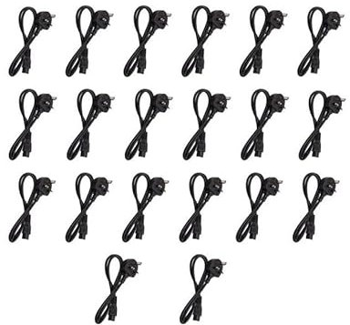 New UK Power Cord C5 Cable Replacement For HP, Acer, Lenovo, Sony, Vaio, Delta, Toshiba, Dell Inspiron Latitude CPTV C600, Samsung Chromebook LG TV 49LF5500 UK 3 Pin Cable Lead - 1 METER Pack of 20