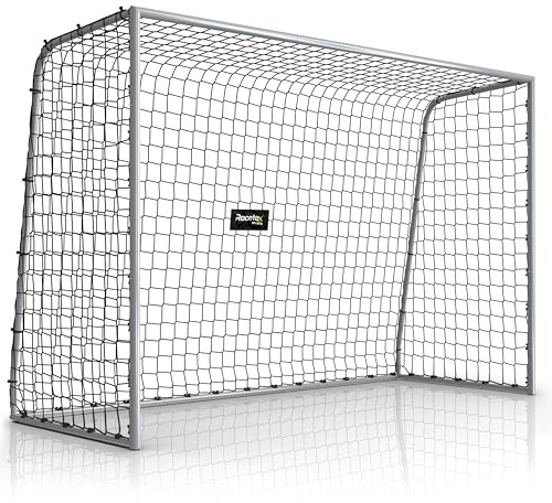 Racetex Fussballtore für Garten Kinder [WETTERFEST] - Fußballtor Kinder und Erwachsene mit stabilem Metallrahmen und Erdankern – Komfortabel aufzubauendes Fußball Tor
