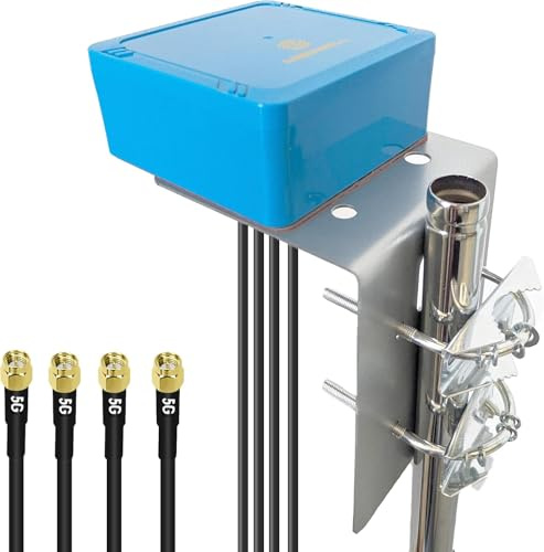 Maswell 4X4 MIMO LTE antenna for IoT M2M | Geringe Verstärkung 3dBi nicht für Geschwindigkeitswettbewerbe geeignet, Omni 700-6000 MHz | 4G+ LTE 5G NR | WiFi 6 Bluetooth WiMAX Zigbee | SMA-Male and TS9