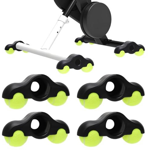 Rocker Plate Feet, 4 Stück Indoor Cycling Snap Rocker Feet Adapter, Tragbarer Wippplatten-Fahrradtrainer, Tennisballfüße mit 8 Tennisbällen für Kickr Core Rollentrainer Intensive Trainingssitzungen