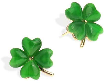 Kleeblatt Ohrstecker, Klee Ohrstecker für Damen, Ohrringe Damen, Hypoallergen, Ohrschmuck für Frauen Mädchen