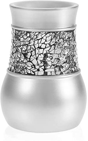 Creative Scents Badezimmer-Trinkbecher – Dekorativer Becher mit gerissenem Glas für Wasser, beste Becher zum Mundspülen/Spülen