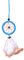 Ciffre Traumfänger Halskette Dreamcatcher Leder Fair Trade Auto LKW Truck Rückspiegel Deko Türkis (Durchmesser ca. 5cm)