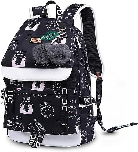 Asge Damen Mode Schultasche Kawaii Druck Rucksack Mädchen Lässig Wasserdicht Backpack Schule Teenager Daypack