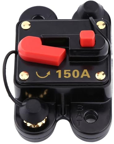 Interruttore di Circuito Automatico Fusibile di ripristino interruttore automatico DC12V 24V 80-300A per portafusibile audio stereo per auto Marine barche(150A)
