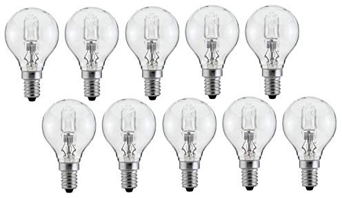 Luminizer 3090, lot de 10 ampoules halogènes, culot G45 E14, à intensité variable, blanc chaud, 42W=55W