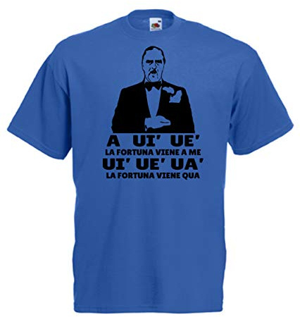 T-Shirt Maglietta Fantozzi LA Fortuna Viene A Me Duca Conte Semenzara