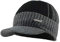 YOYEAH Herren Outdoor Newsboy Mütze Winter Warm Dicke Strickmütze Beanie Cap Fleece Gefüttert Skull Skimütze mit Visier - Grau - 56-59 cm