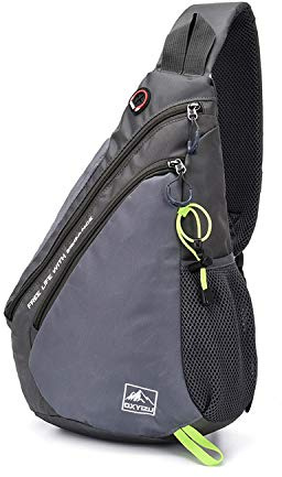 FANDARE Leicht Brusttasche Sling Rucksack Schultertasche Chest Bag Crossbody Umhängetasche Sporttasche für Herren Damen Junge Mädchen Reise Crossover Daypack Wandern Bergsteigen Reisen Polyester