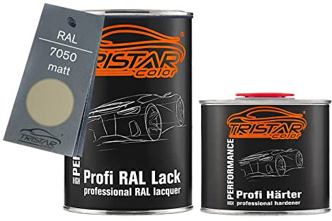TRISTARcolor RAL 7050 Tarngrau matt 2K Autolack 1,5 Liter / 1500 ml Dose inkl. Härter