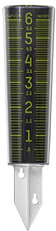 Taylor Precision Products 5288423 Glow in The Dark Regenmesser, Schwarz und Grün