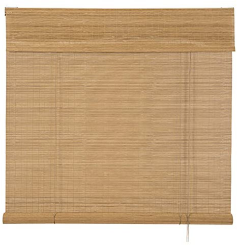 Bambus Raffrollo 80x220cm, Bambusrollo Blickdicht, Holzrollos, Bambus Rollo In Natur, Sonnenschutz Und Sichtschutz Rollo Seitenzugrollo Für Fenster Und Türen,Terrasse