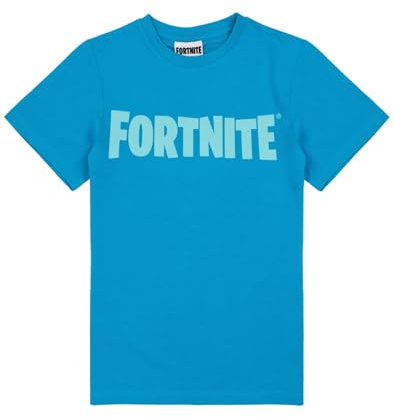 Fortnite Jungen T-Shirt Battle Royale Kinder Blaue oder Schwarze Kurzarmoberteil M