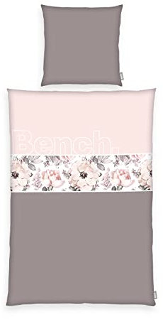 Bench Bettwäsche-Set, Nature Inspired, Kopfkissenbezug ca. 70x90 cm, Bettbezug ca. 140x200 cm, Mit leichtläufigem Markenreißverschluss, 100 % Baumwolle, Farbe: Mehrfarbig Blumen, Art.Nr.: 4412608077