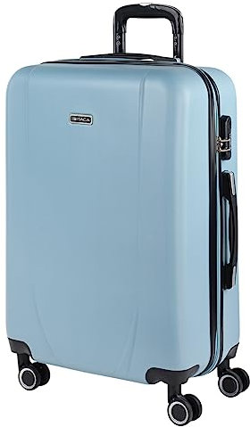 ITACA - Maleta Mediana con 4 Ruedas Giratorias para Viajes Largos Tipo Trolley Ideal como Maletas de Viaje Grandes 23 Kilos y Maleta Viaje Mediana Resistentes, Azul Claro