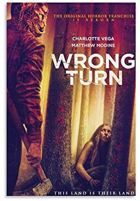 Filmposter Wrong Turn Horror, Retro-Poster, Leinwand, Kunst, Poster und Wandkunst, moderne Familiendekoration, Poster, 20 x 30 cm