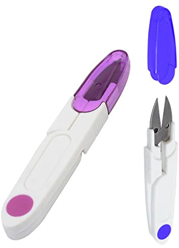 1pk Sewing Thread Cutters, Multipurpose Snippers with Safety Cap, Perfect for Clipping Threads, Yarn, Portable Snip Scissors for Small Plants, DIY and Arts & Crafts